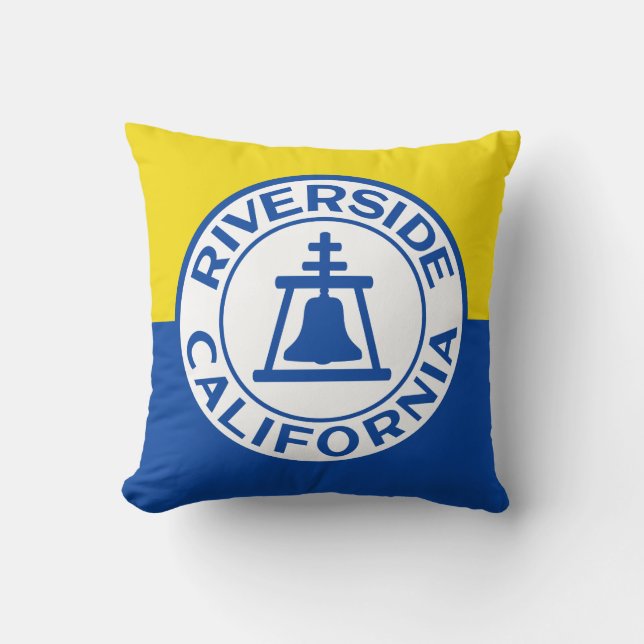 Flagge von Riverside, Kalifornien Kissen (Vorderseite)