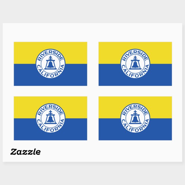 Flagge von Riverside, Kalifornien Rechteckiger Aufkleber (Blatt)