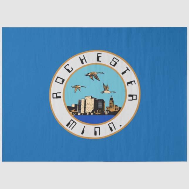 Flagge von Rochester (Minnesota) Seidenpapier (Vorderseite)