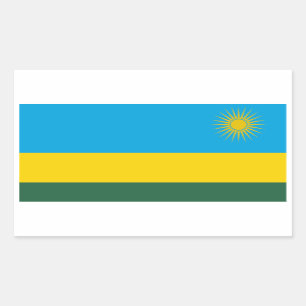 Flagge von Ruanda Rechteckiger Aufkleber