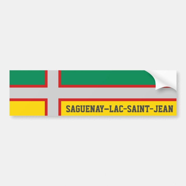 Flagge von Saguenay-Lac-Saint-Jean (QUÉBEC) Autoaufkleber (Vorne)
