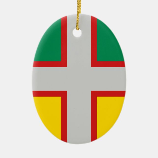 Flagge von Saguenay-Lac-Saint-Jean (QUÉBEC) Keramik Ornament (Vorne)