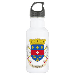 Flagge von Saint-Barthélemy Edelstahlflasche