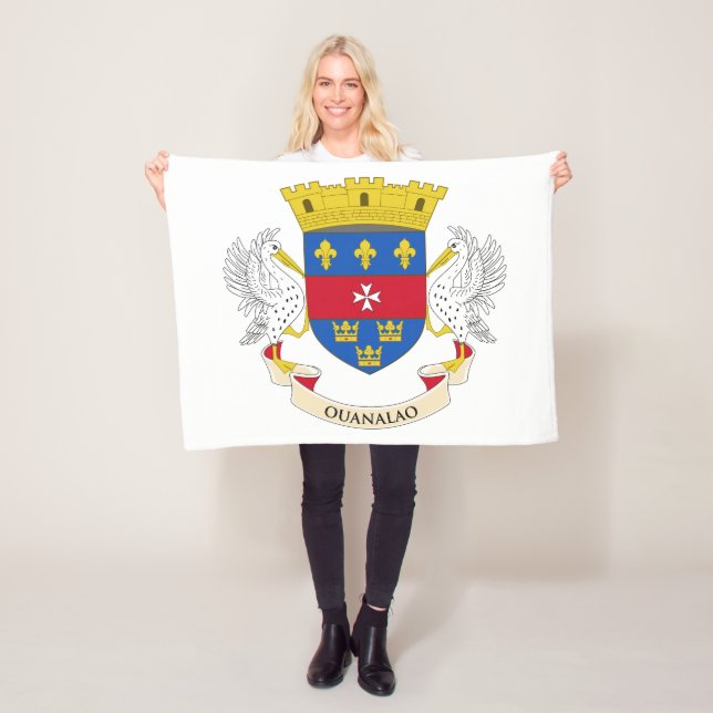 Flagge von Saint-Barthélemy Fleecedecke (Beispiel)