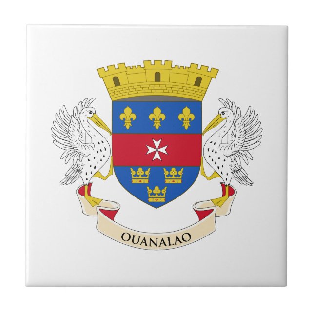 Flagge von Saint-Barthélemy Fliese (Vorderseite)