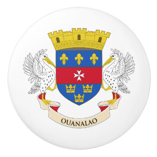 Flagge von Saint-Barthélemy Keramikknauf