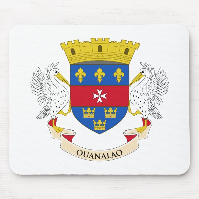 Flagge von Saint-Barthélemy Mousepad (Vorne)
