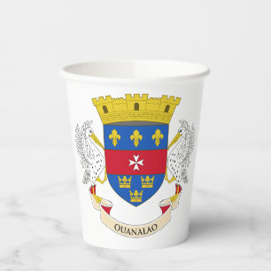 Flagge von Saint-Barthélemy Pappbecher