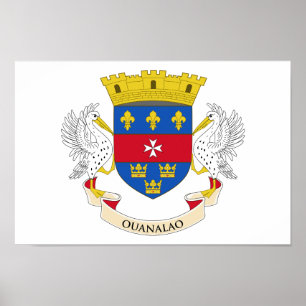 Flagge von Saint-Barthélemy Poster