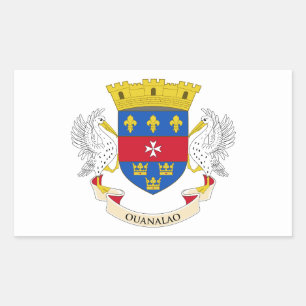 Flagge von Saint-Barthélemy Rechteckiger Aufkleber