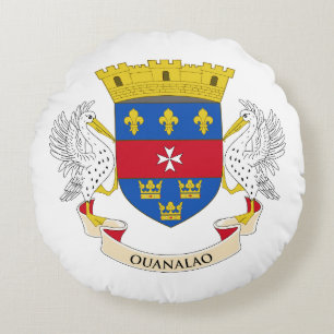 Flagge von Saint-Barthélemy Rundes Kissen