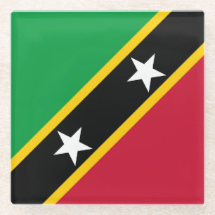 Flagge von Saint Kitts und Nevis Glasuntersetzer