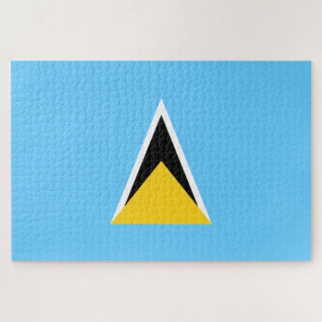 Flagge von Saint Lucia (St. Lucia) (Karibik) (Horizontal)
