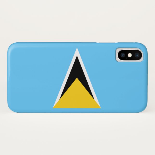Flagge von Saint Lucia (St. Lucia) (Karibik) Case-Mate iPhone Hülle (Rückseite (Horizontal))