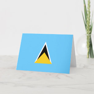 Flagge von Saint Lucia (St. Lucia) (Karibik) Karte