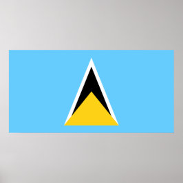 Flagge von Saint Lucia (St. Lucia) (Karibik) Poster