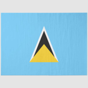 Flagge von Saint Lucia (St. Lucia) (Karibik) Seidenpapier