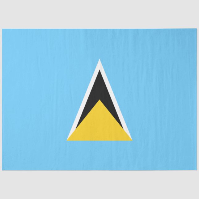 Flagge von Saint Lucia (St. Lucia) (Karibik) Seidenpapier (Vorderseite)
