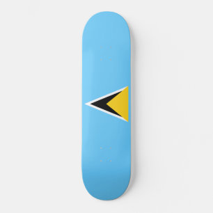 Flagge von Saint Lucia (St. Lucia) (Karibik) Skateboard