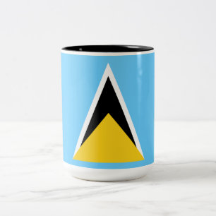 Flagge von Saint Lucia (St. Lucia) (Karibik) Zweifarbige Tasse