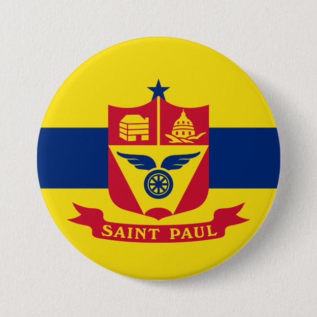 Flagge von Saint Paul (Minnesota) Button (Vorderseite)