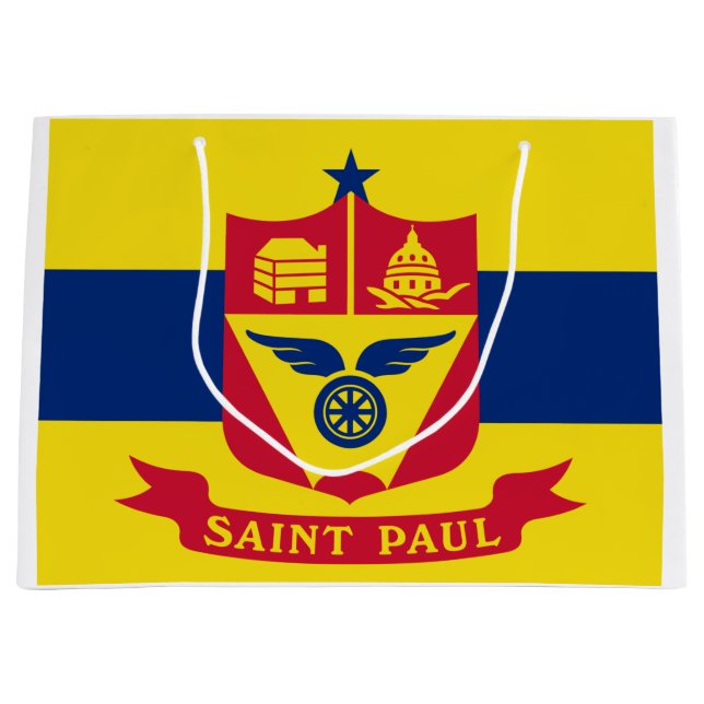 Flagge von Saint Paul (Minnesota) Große Geschenktüte (Vorderseite)
