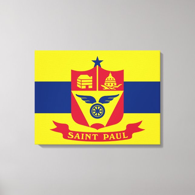 Flagge von Saint Paul (Minnesota) Leinwanddruck (Vorderseite)