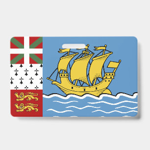 Flagge von Saint-Pierre und Miquelon Ausweis