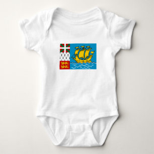 Flagge von Saint Pierre und Miquelon Baby Strampler