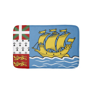 Flagge von Saint Pierre und Miquelon Badematte