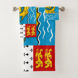 Flagge von Saint-Pierre und Miquelon Badhandtuch Set