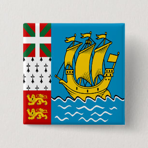 Flagge von Saint-Pierre und Miquelon Button