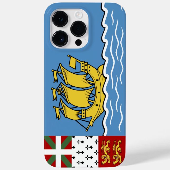 Flagge von Saint Pierre und Miquelon Case-Mate iPhone 14 Pro Max Hülle (Rückseite)