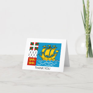 Flagge von Saint-Pierre und Miquelon Dankeskarte