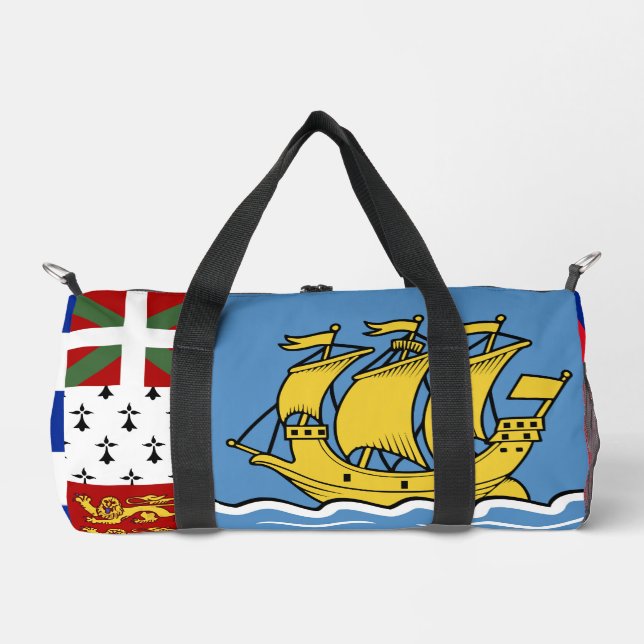 Flagge von Saint Pierre und Miquelon Duffle Bag (Vorderseite)