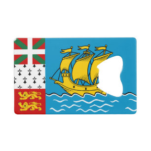 Flagge von Saint Pierre und Miquelon Geldbeutel Flaschenöffner