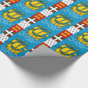 Flagge von Saint-Pierre und Miquelon Geschenkpapier