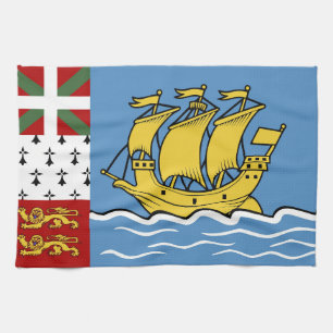 Flagge von Saint-Pierre und Miquelon Geschirrtuch