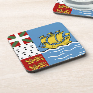 Flagge von Saint Pierre und Miquelon Getränkeuntersetzer