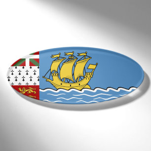 Flagge von Saint Pierre und Miquelon Namenschild