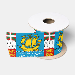 Flagge von Saint-Pierre und Miquelon Satinband