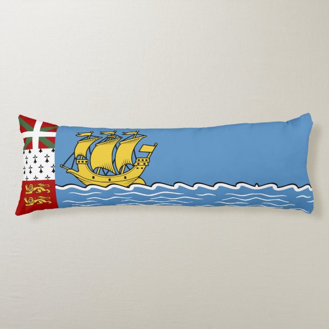 Flagge von Saint Pierre und Miquelon Seitenschläferkissen (Vorderseite)