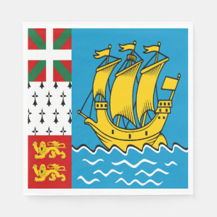Flagge von Saint-Pierre und Miquelon Serviette
