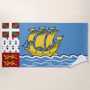 Flagge von Saint Pierre und Miquelon Strandtuch
