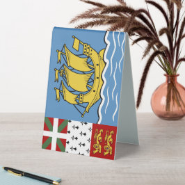 Flagge von Saint Pierre und Miquelon Tischaufsteller
