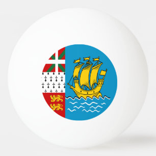 Flagge von Saint-Pierre und Miquelon Tischtennisball