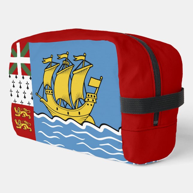 Flagge von Saint Pierre und Miquelon Waschbeutel (Linke Seite)