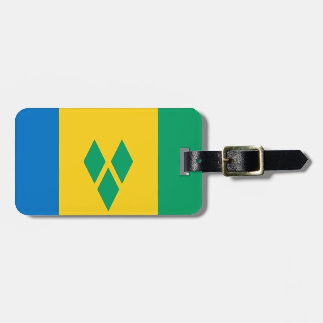 Flagge von Saint Vincent Easy ID Persönliche Gepäckanhänger (Vorderseite horizontal)