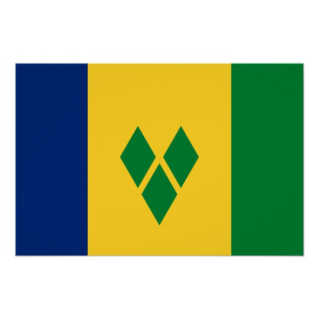 Flagge von Saint Vincent Poster (Vorderseite)