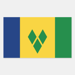 Flagge von Saint Vincent Rechteckiger Aufkleber